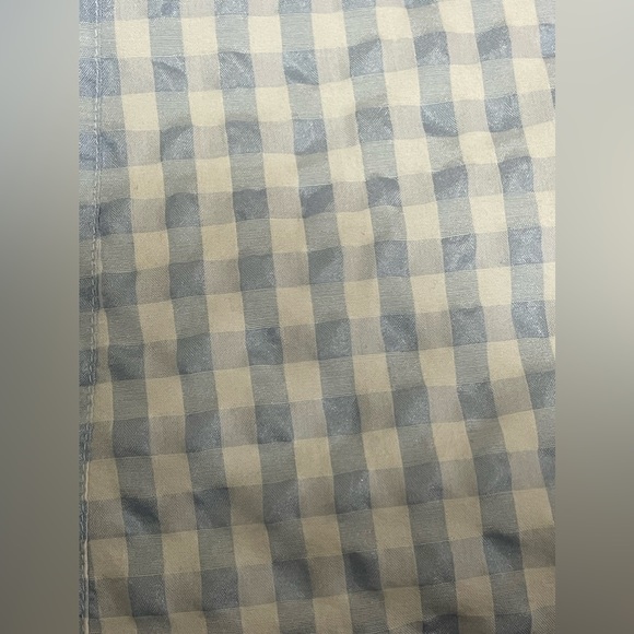 Madewell Tie-Strap Baby Doll Blue & White Sheer Gingham Mini Dress - Picture 7 of 12